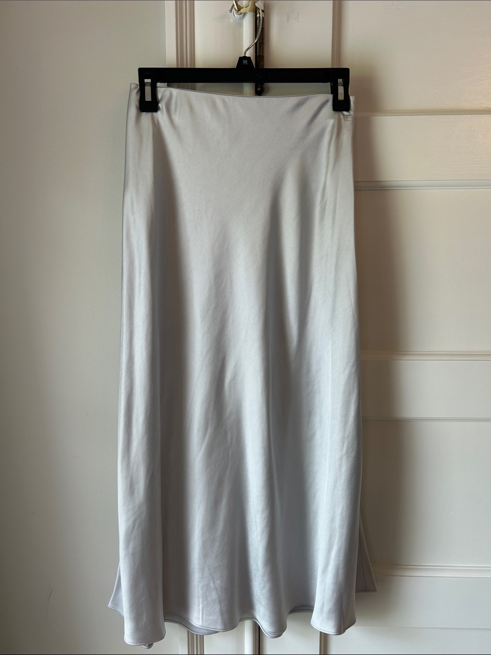 Lilla P White Bias-Cut Maxi Skirt